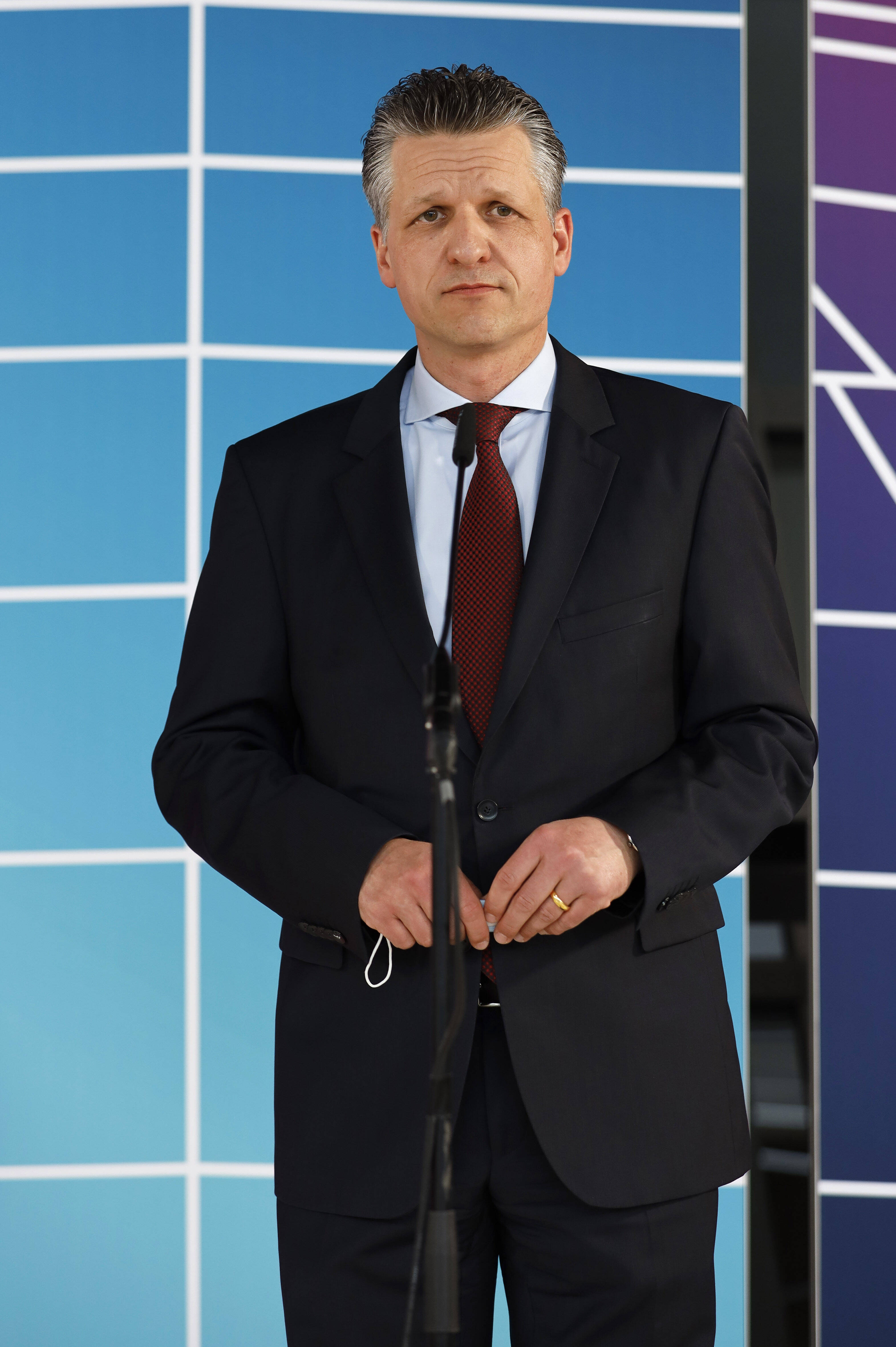 Thorsten Frei Bei Einem Pressestatement Der CDU/CSU Vor Der
