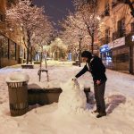 Über Nacht weiß gepudert: Schnee in der Ben-Yehuda-Straße in Jerusalem
