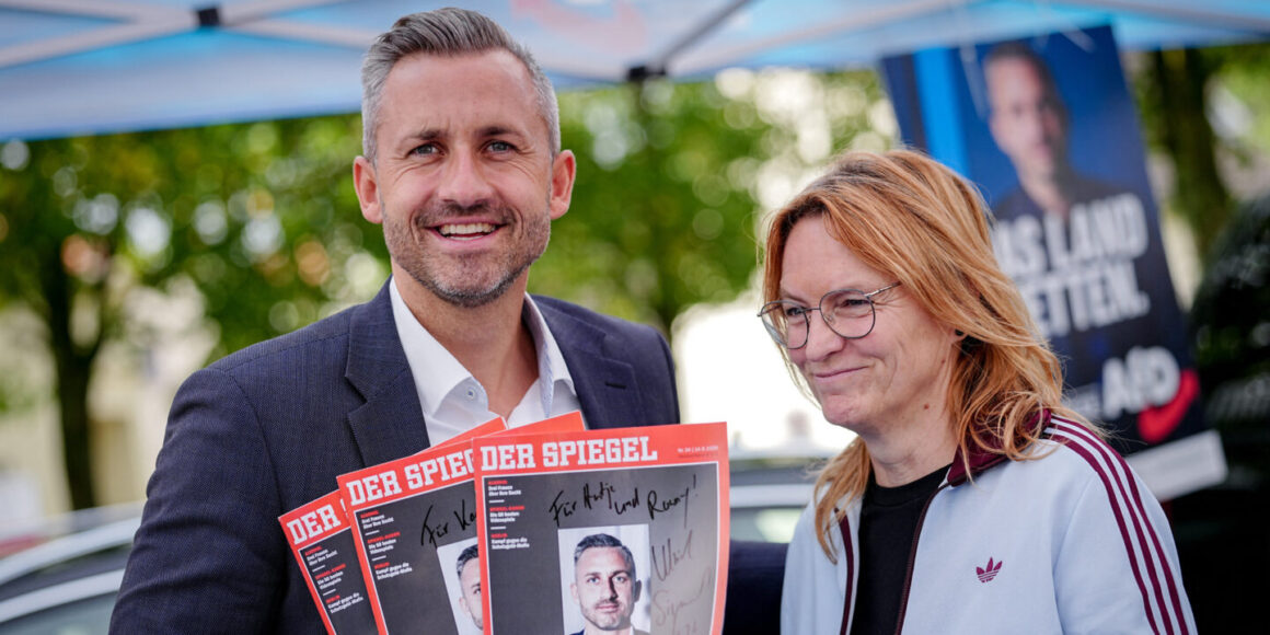 Wahlkampf der AfD mit Spitzenkandidat Ulrich Siegmund
