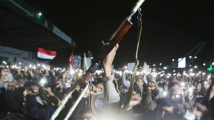 Unterstützer der Huthi-Miliz demonstrieren in Sanaa, 11. September