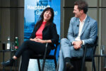 Machtgedanke zu verlockend? SPD-Spitzenkandidat Steffen Krach (r.) und Elif Eralp von der Linkspartei bei einer Podiumsdiskussion vor der Wahl
