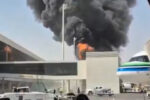 Feuer am Flughafen von Riad